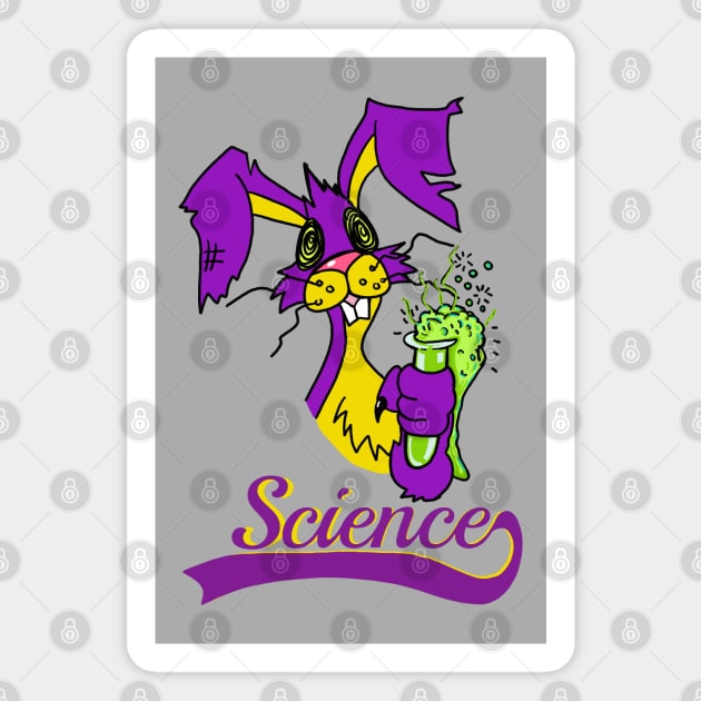 Science Mad Science Rabbit Magnet by SNK Kreatures